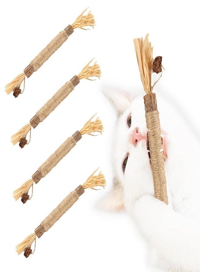 SunGrow Silvervine Sticks with Gall Fruit for Cats, Delicious Pet Snack for Kittens, Rabbits, Dogs, Oral Care Companion, Teething Chews, Chewing Treats with Bell, 7.7” (h) x 0.8 “(w), 5 Pieces - Image 2